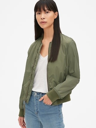 Nylon Bomber Jacket | Gap US