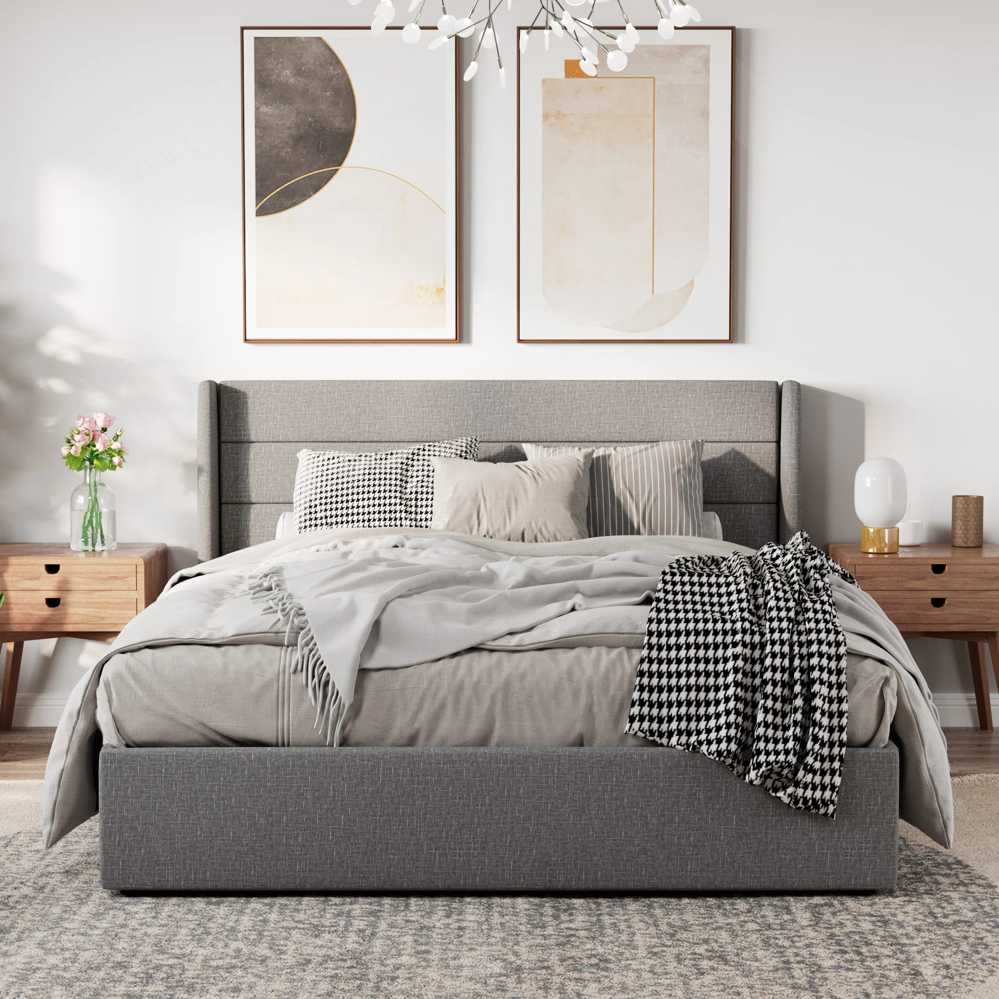 Braya Hydraulic Lift Up Storage Upholstered Platform Bed | Wayfair North America