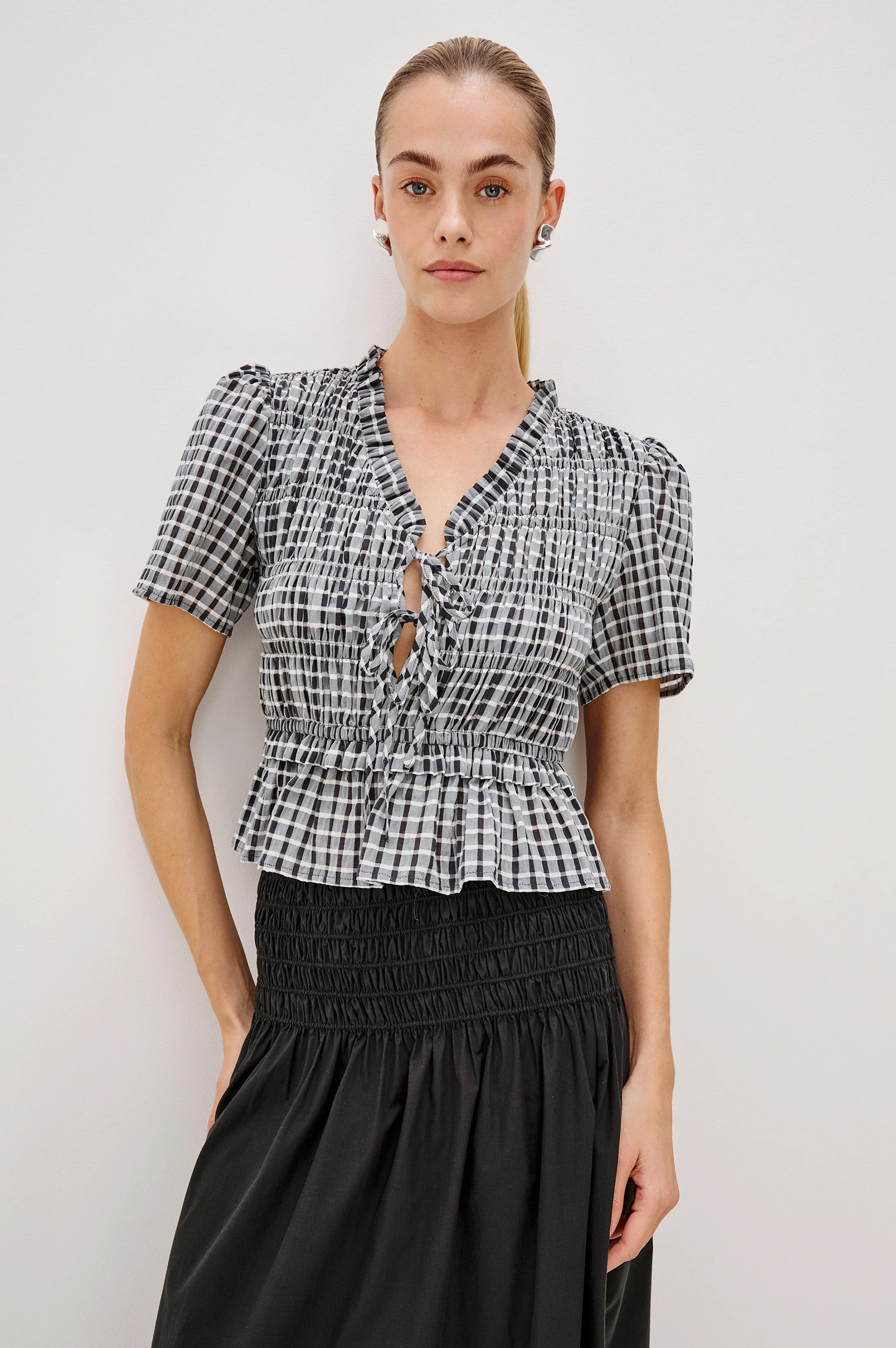 Rails - Portia Top - Ash Seersucker | Jones & Daughters