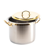 Gold Cookware Gold Pots  3.8qt Stainless Steel Stockpotv | TJ Maxx