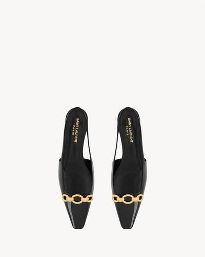 blade slingback flats in patent leather | Saint Laurent Inc. (Global)