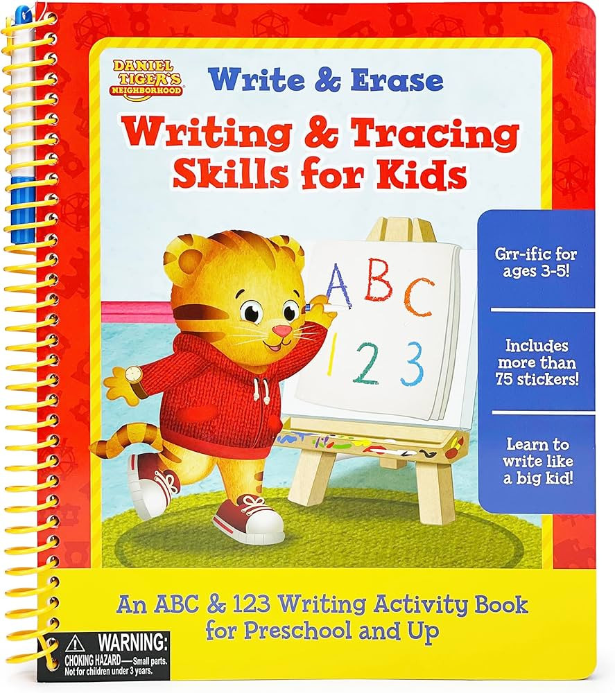 ​Daniel Tiger's Neighborhood Wipe Clean Writing & Tracing Workbook Skills for Preschool Kids Ag... | Amazon (US)