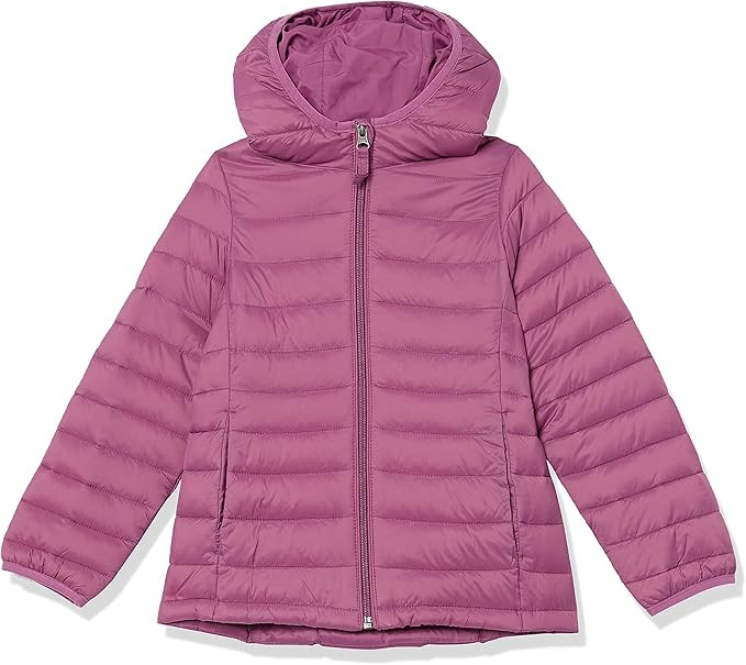 Amazon Essentials Girls and Toddlers' Lightweight Water-Resistant Packable Hooded Puffer Jacket | Amazon (US)