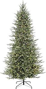 Puleo International 9 Foot Pre-Lit Slim Balsam Fir Artificial Christmas Tree with 800 Clear Light... | Amazon (US)