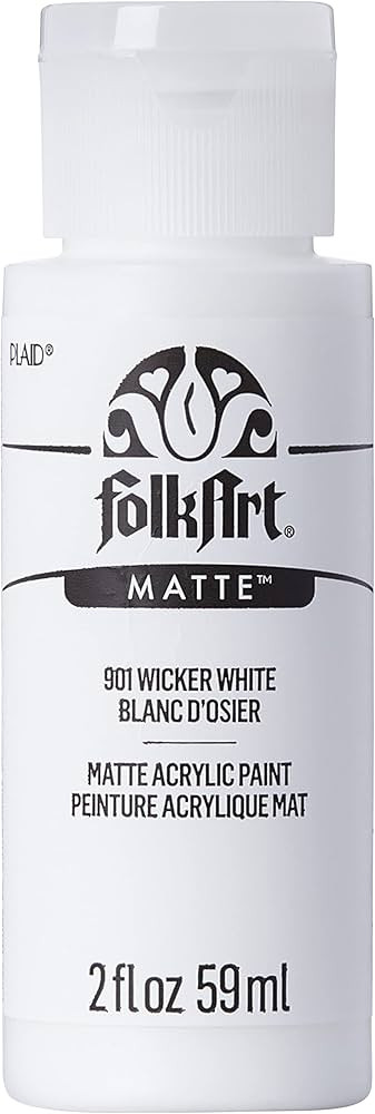 FolkArt K901 Acrylic Paint in Assorted Colors (2 oz), 901, Wicker White | Amazon (US)
