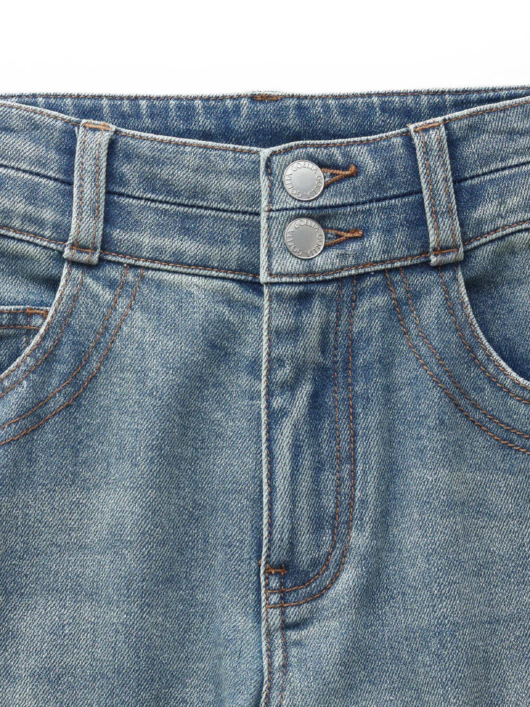 Denim High-Waisted Women Flared Jeans | GOELIA