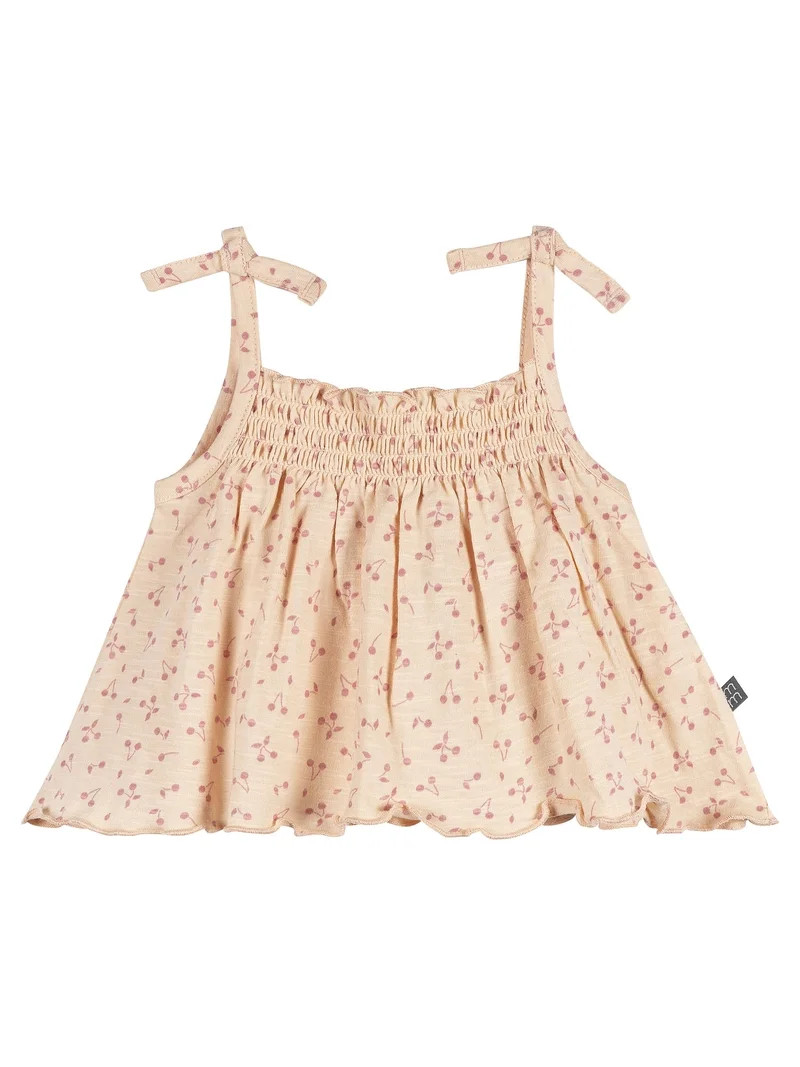 Modern Moments by Gerber Baby Girl Organic Smocked Sleeveless Top, Sizes 0/3 Months - 24 Months | Walmart (US)