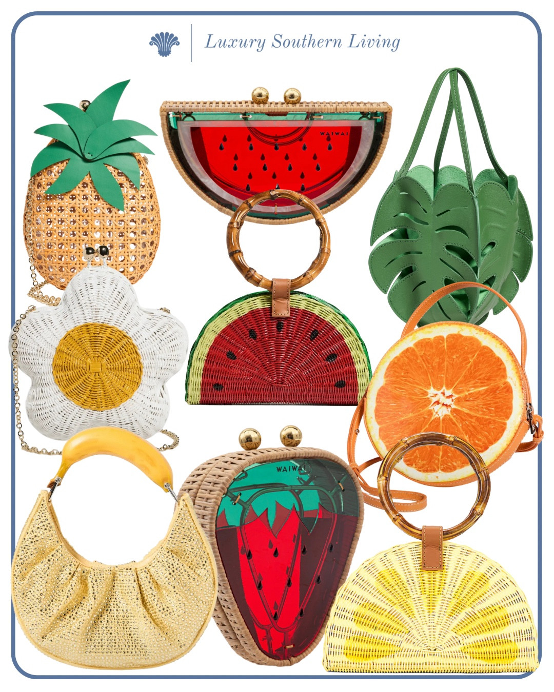 Kitschy bags you absolutely need! 🍍🍌🍓🍉🍊🍋🐢🐘🦓🦜

#LTKitbag #LTKSeasonal #LTKparties