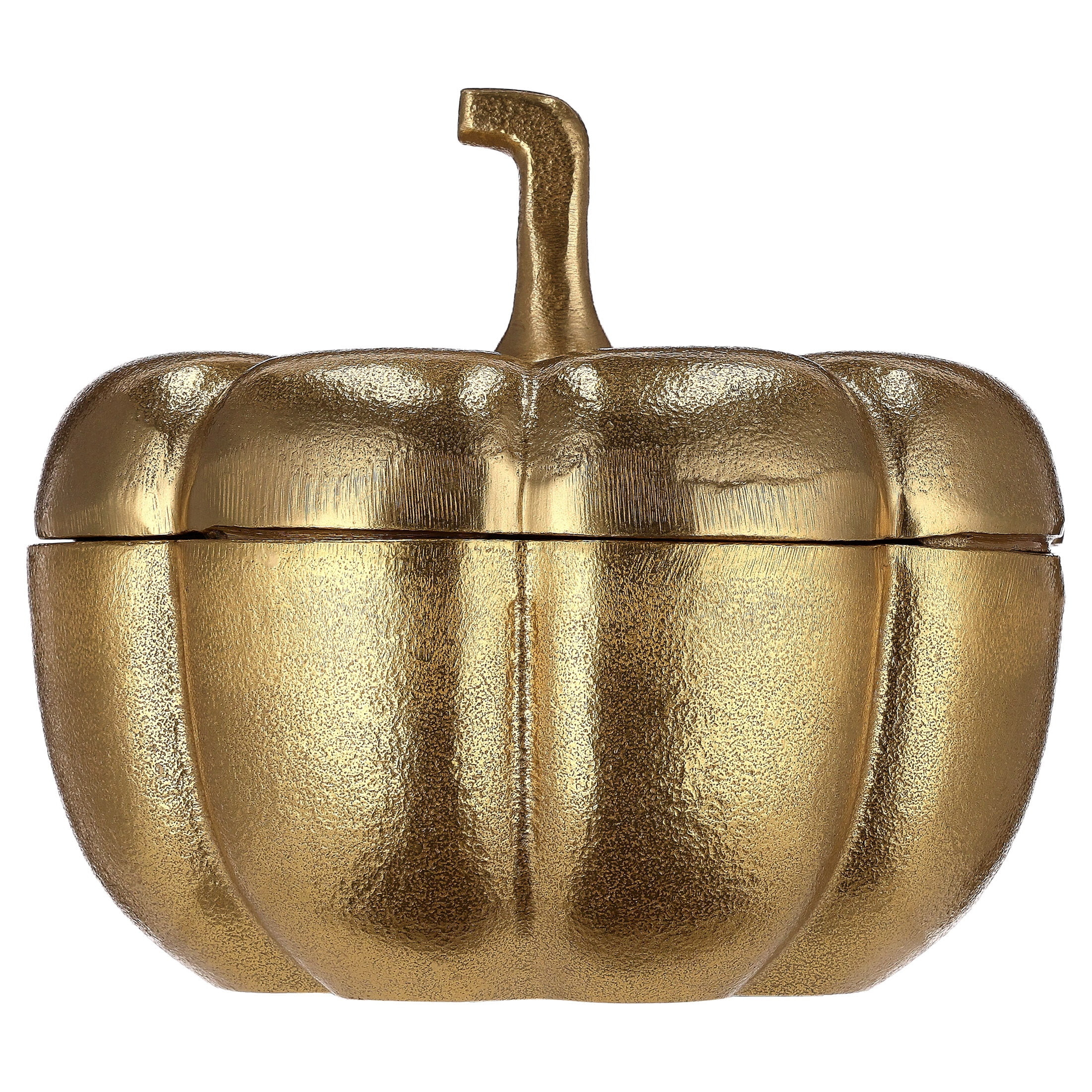 Metal Pumpkin Decorative Container, Gold, 6.5", Fall by Way To Celebrate | Walmart (US)