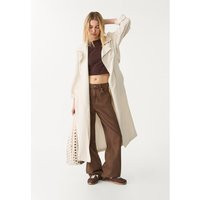 Long flowing trench coat with belt - Women's fashion | Stradivarius United Kingdom | Stradivarius (UK)