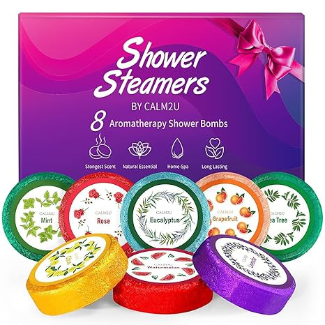 Shower Steamers Aromatherapy - Birthday Gifts for Women 8 Pack Shower Bombs with Essential Oils, ... | Amazon (US)