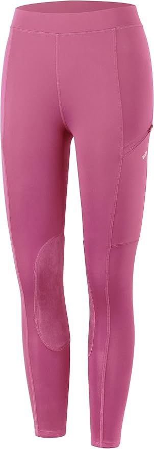 Willit Girls Horse Riding Pants Tights Kids Equestrian Breeches Knee-Patch Youth Schooling Tights... | Amazon (US)