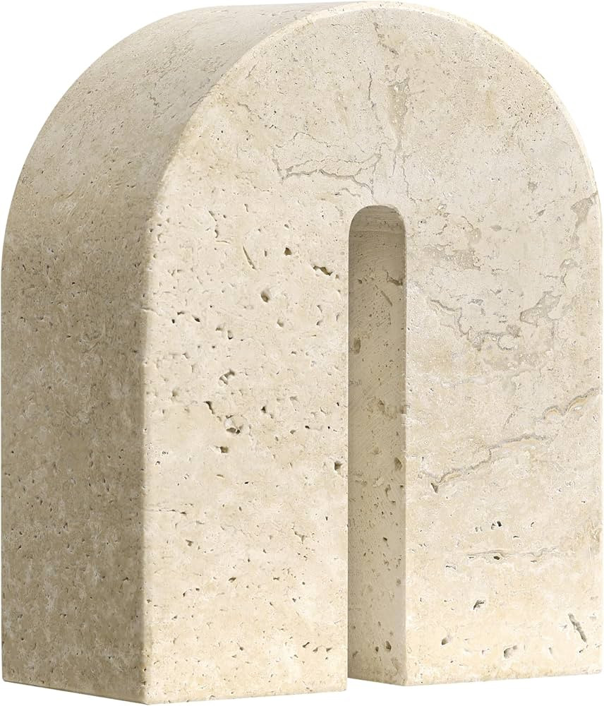 Navaris Natural Decorative Marble Sculpture, Sleek & Modern Ornament Design for Home Decor, Marbl... | Amazon (UK)