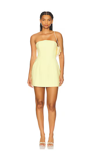 Karoline Hourglass Mini Dress in Canary Yellow | Revolve Clothing (Global)