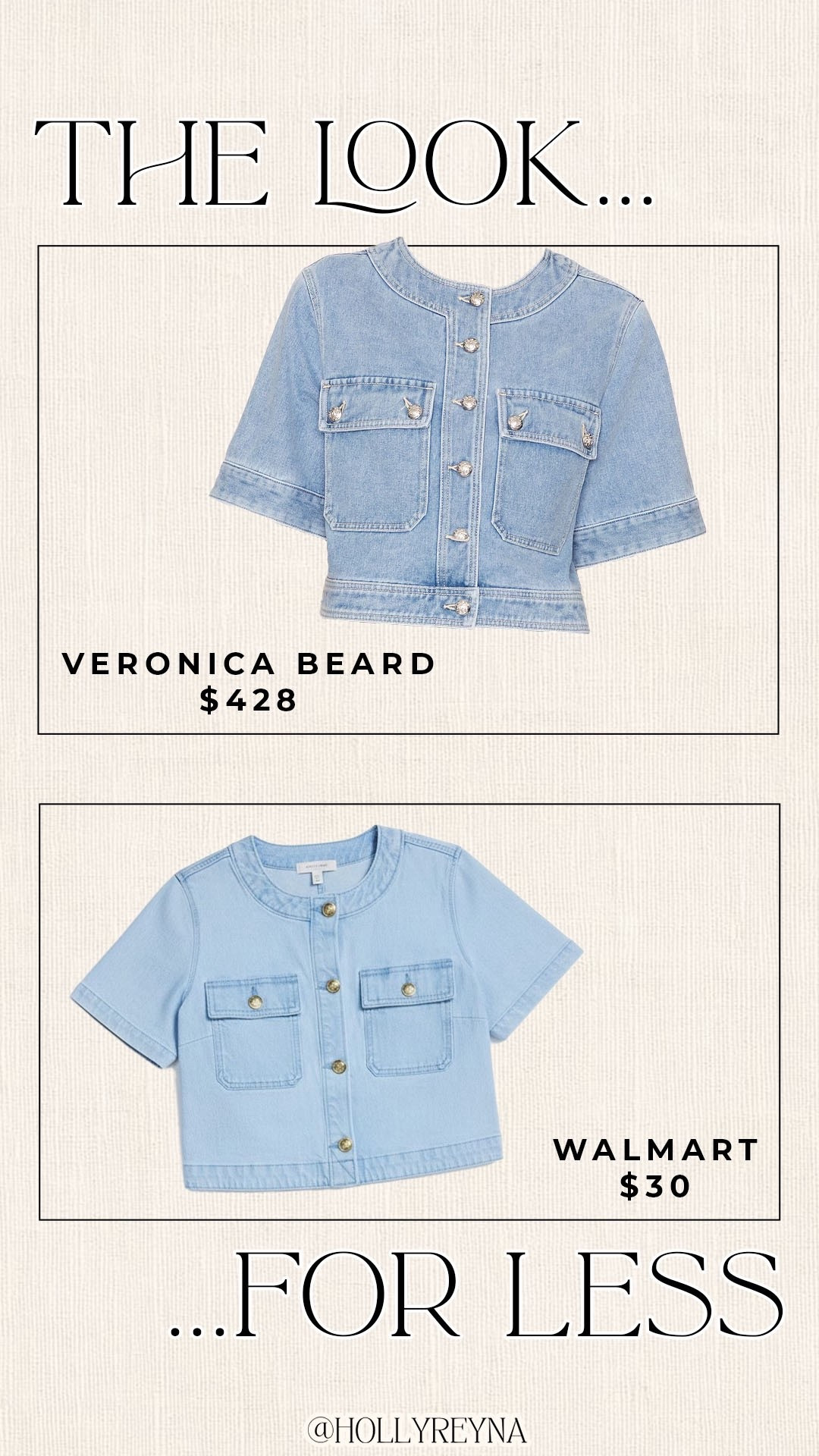 This $30 denim shell top is even cuter than the $400+ version! Perfect for spring too!

#lookforless

Look for less. Save or splurge. Spring style. Walmart finds. Walmart fashion. Walmart new arrivals. Veronica beard look for less. 

#LTKSaleAlert #LTKootd #LTKSeasonal
