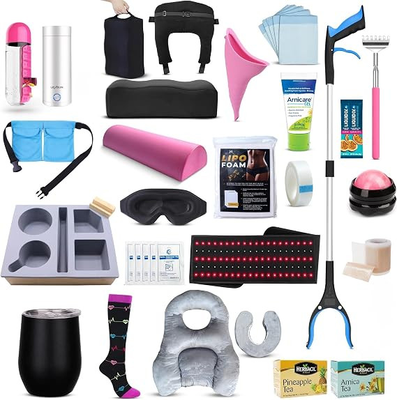 Ultimate BBL Surgery Supplies Kit with SurgiSupport - Red Light Therapy Wrap, BBL Face Down Pillo... | Amazon (US)