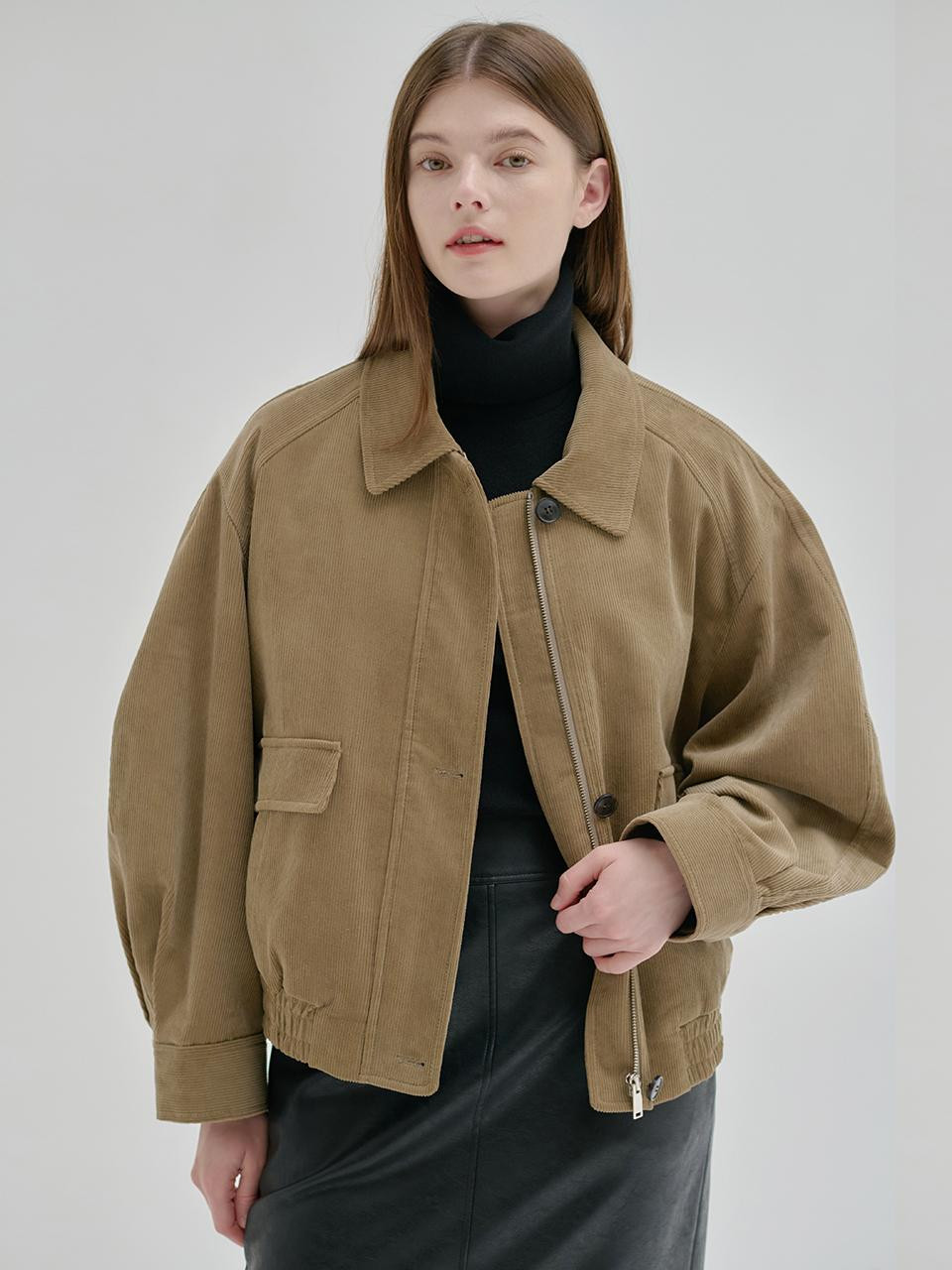 24FN casual zip up blouson jacket [BE] | W Concept (US)