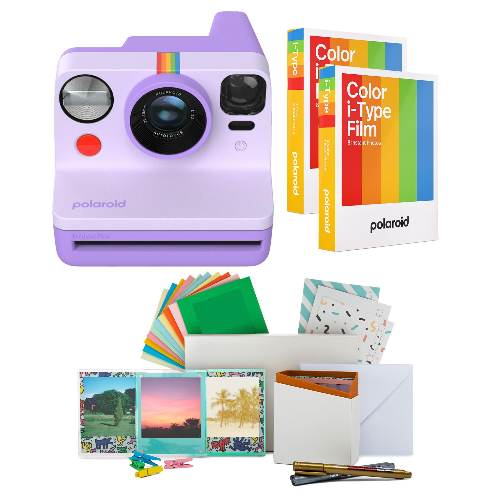 Polaroid Now Gen 2 Camera in Purple with Double Pack Film and Photo Box Kit | Amazon (US)