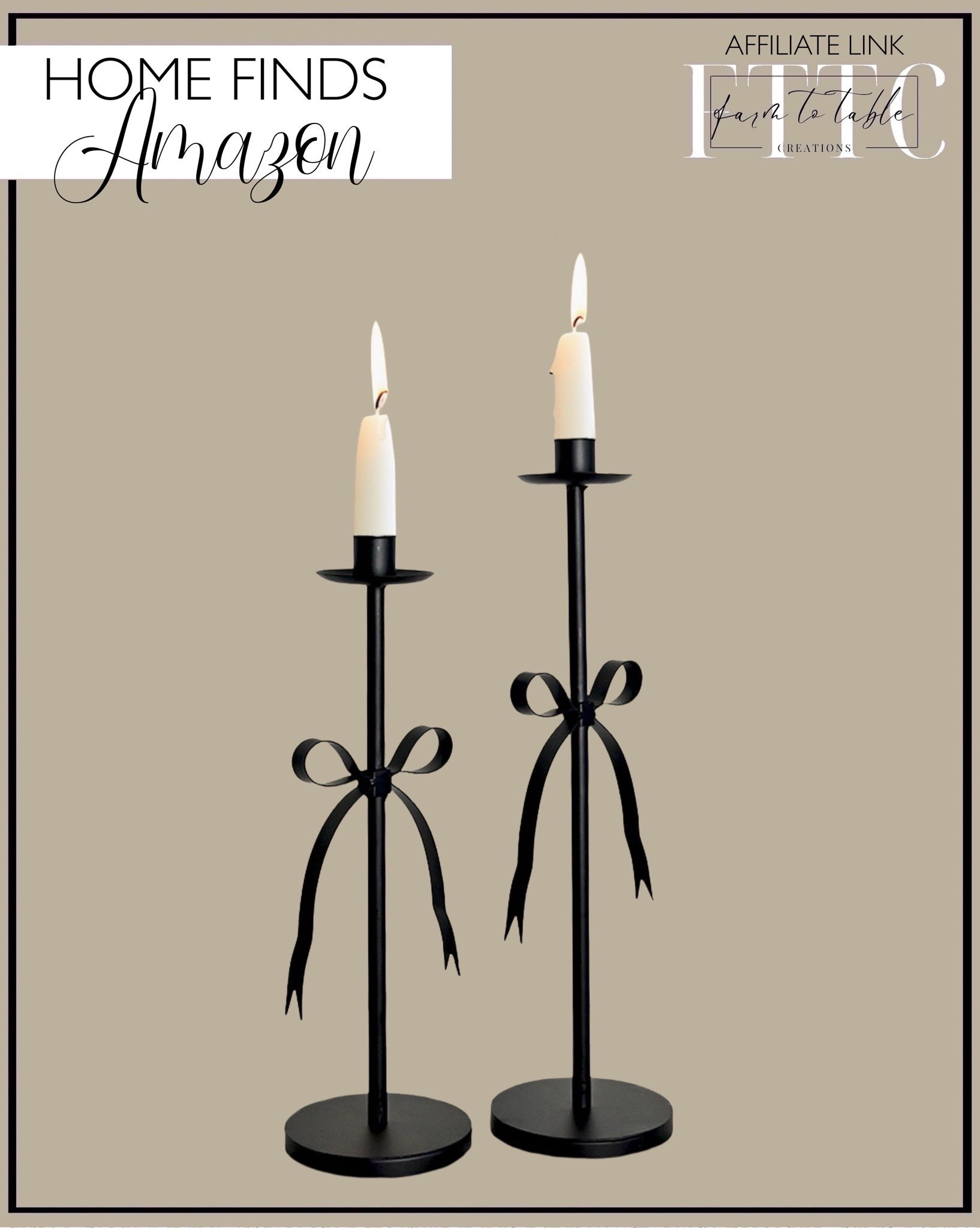 Amazon Home Finds. Follow @farmtotablecreations on Instagram for more inspiration.

How cute are these adorable bow candlesticks! Absolutely love them!

Trending Decor | Viral Decor | Amazon Holiday | Christmas | Christmas Table | Tablescape | Christmas Tree | Bedroom corner | Coffee Table Decor | Neutral Decor | Fall Stem Sale | Target Finds | Skinny Bench | Bedroom | Living Room | Breakfast Nook | Amazon Home | Target Sale | Loloi Rugs | Magnolia Home | console table | console table styling | faux stems | entryway space | front porch decor | neutral decor | entryway decor | cozy home | affordable decor |  home decor | home inspiration | Christmas stems | Christmas console | Christmas vignette | christmas decor | fall decorations | console styling | entryway rug | cozy moody home | moody home decor | neutral home | bathroom decor | tree ornaments | living room



#LTKHoliday #LTKHome #LTKFindsUnder50