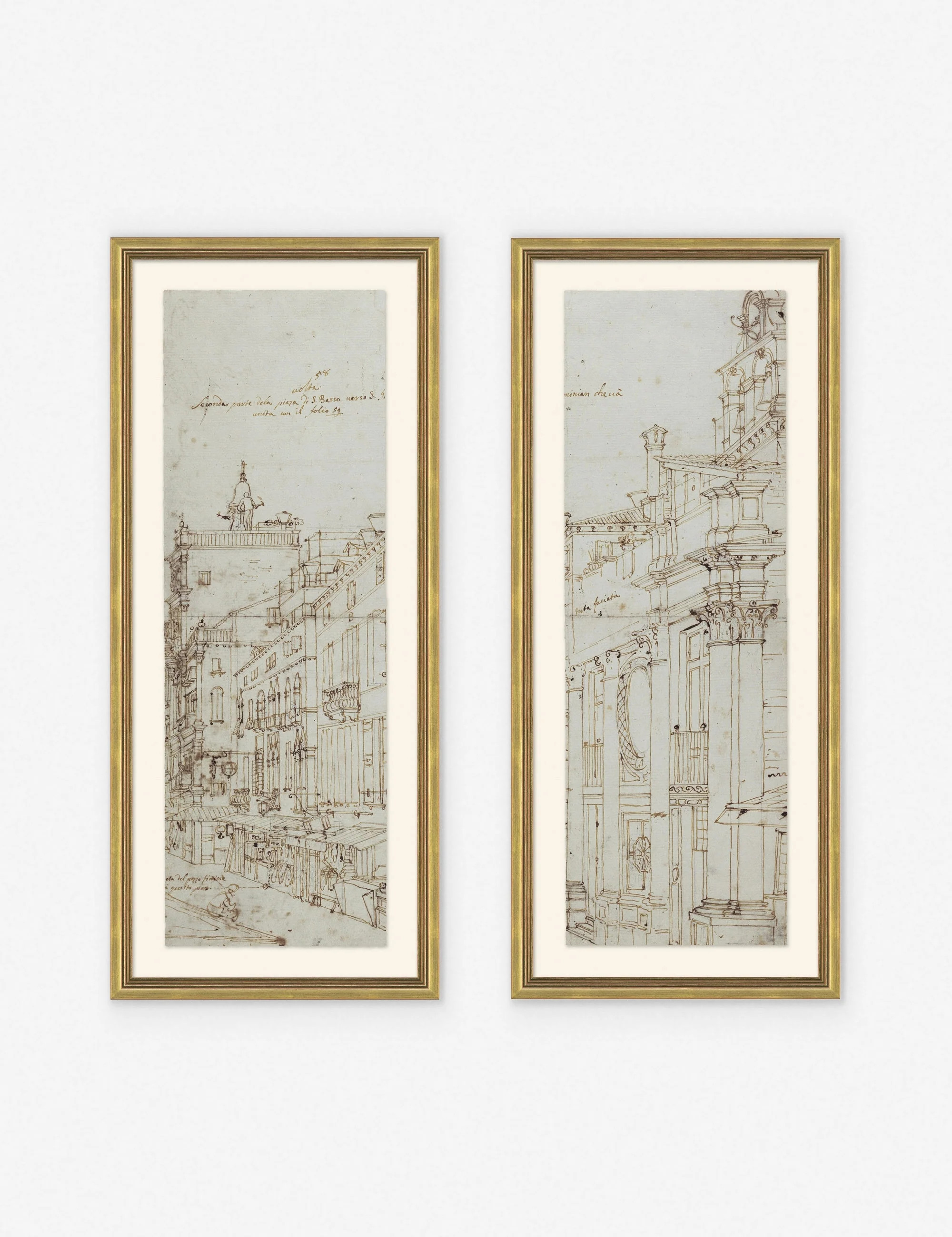 Canaletto Drawing Prints (Set of 2) | Lulu and Georgia 