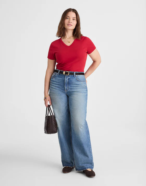 Plus Curvy Low-Slung Baggy Jeans in Robertson Wash | Madewell | Madewell
