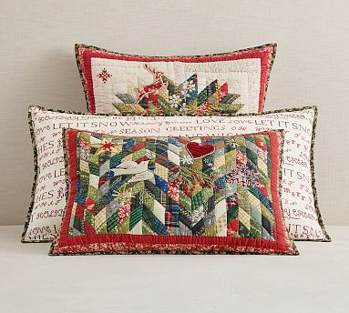 Winter Wreath Quilted Sham | Pottery Barn (US)