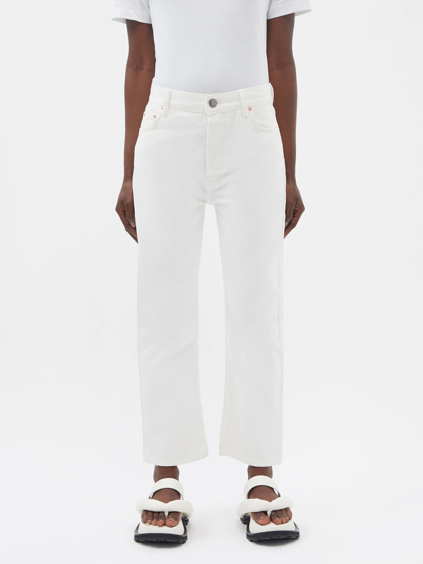 Crop organic-cotton straight leg jeans | Matches (UK)