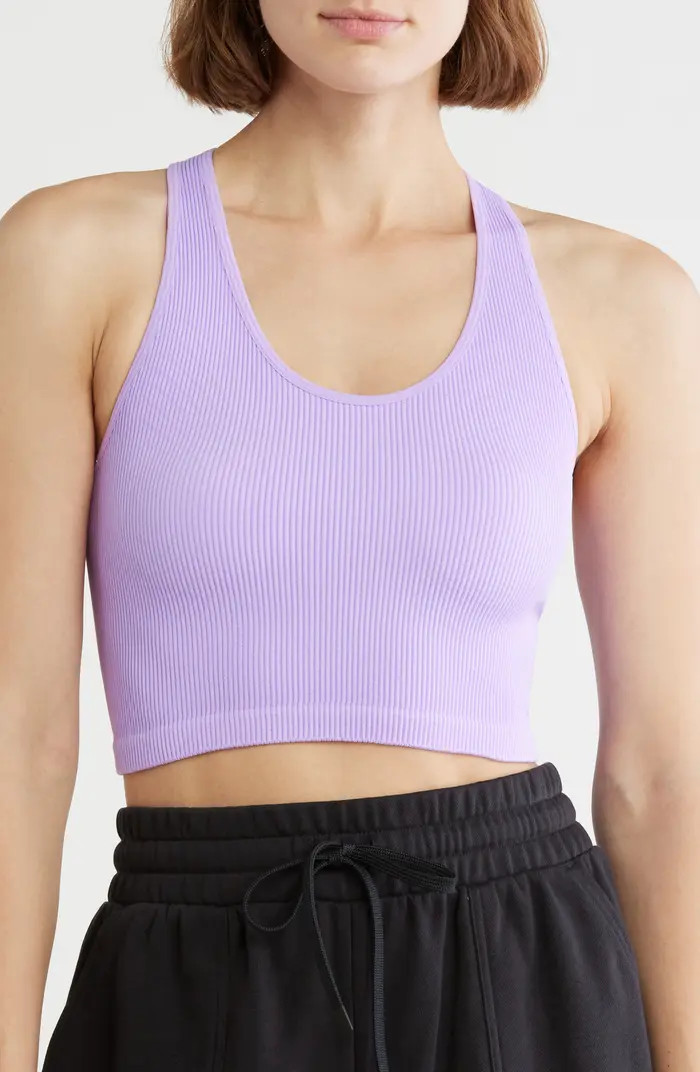 Z by Zella Stretch Seamless Longline Bra | Nordstromrack | Nordstrom Rack