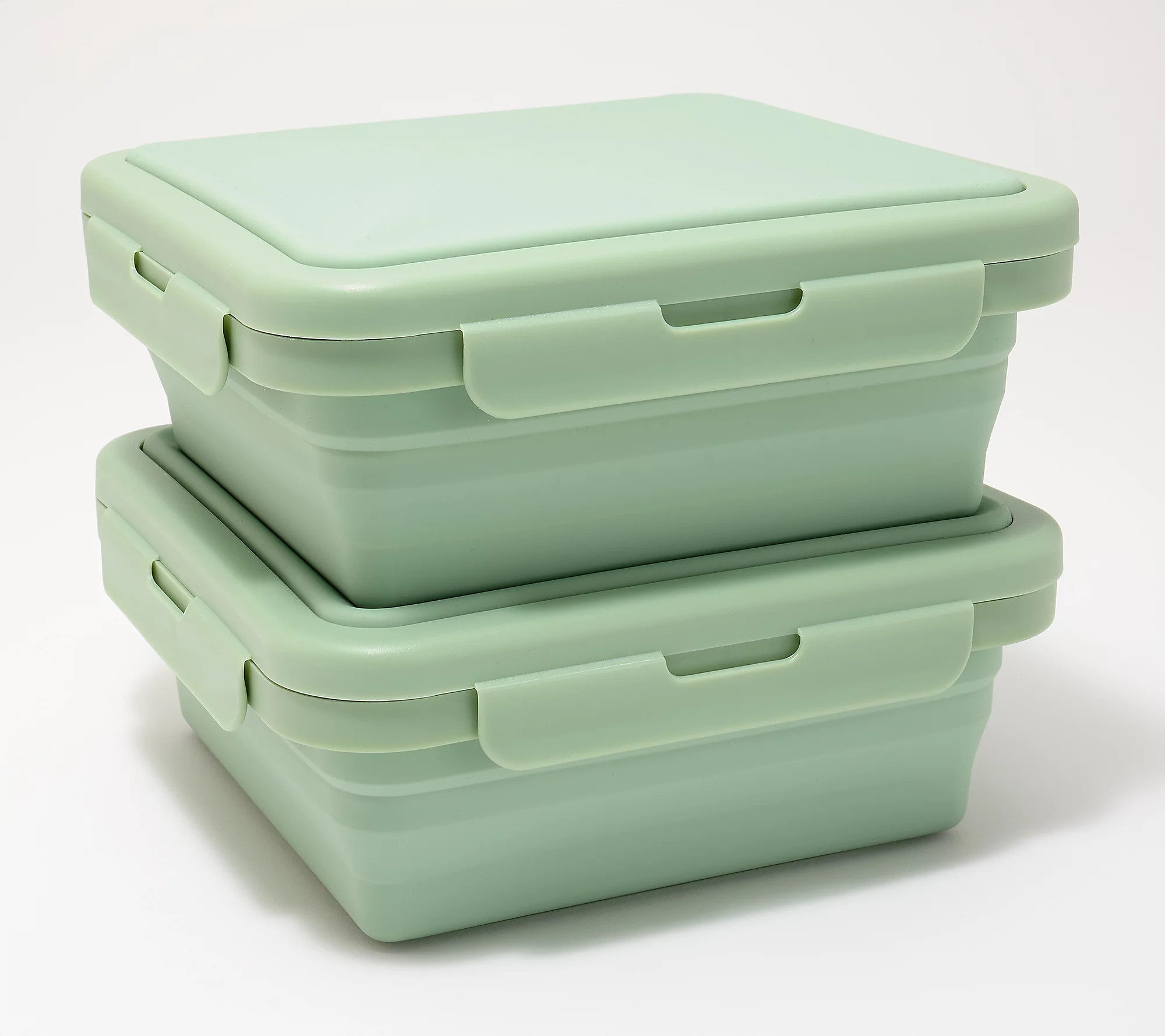Cella Set of 2 Silicone Collapsible Storage Squares w/Lids | QVC