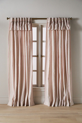 Cotton Printed Stripe Valence Curtain | Anthropologie (US)