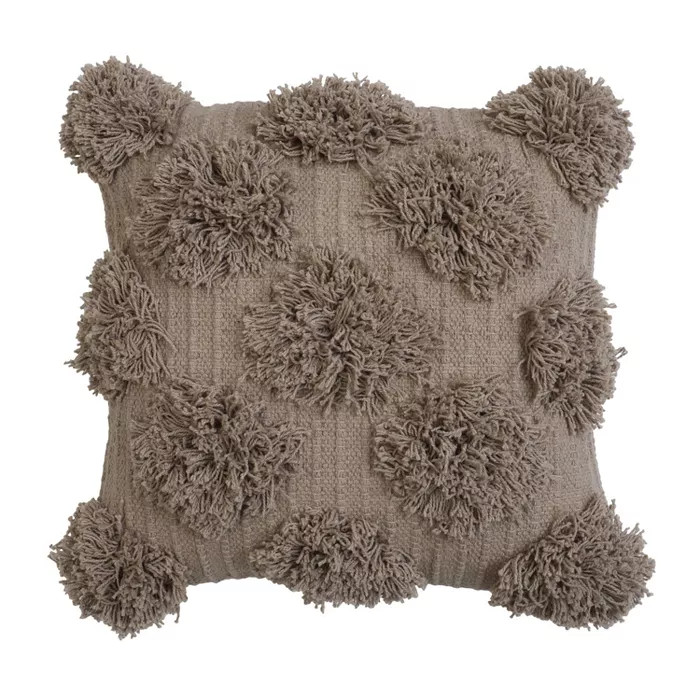 18"x18" Barrio Shaggy Dots Square Throw Pillow with Fringes - Decor Therapy | Target