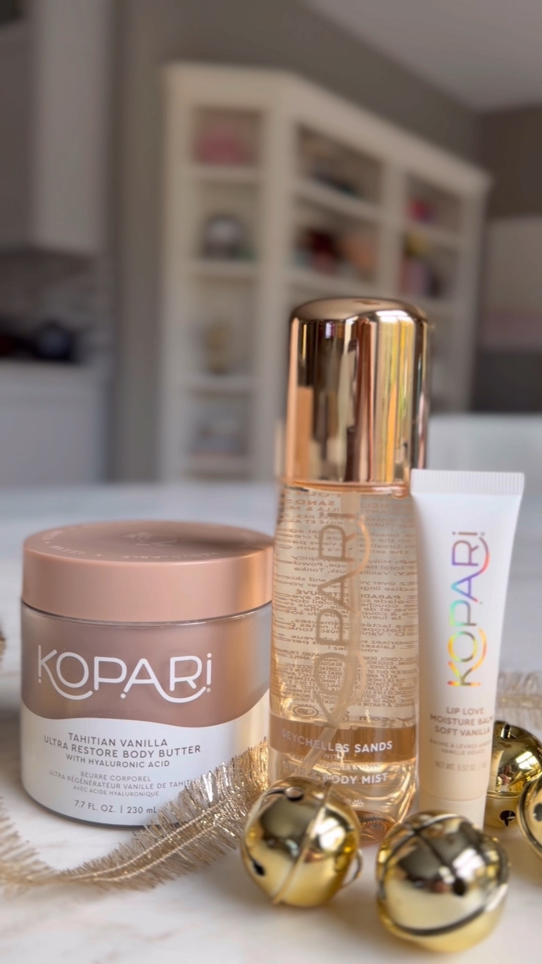 Kopari vanilla lip gloss and hair and body mist make perfect gifts for the holiday  season 