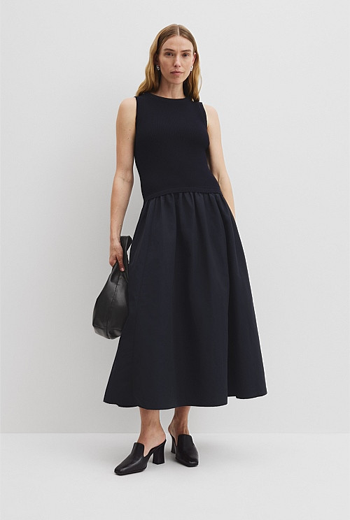 Mix Media Knit Dress | Country Road