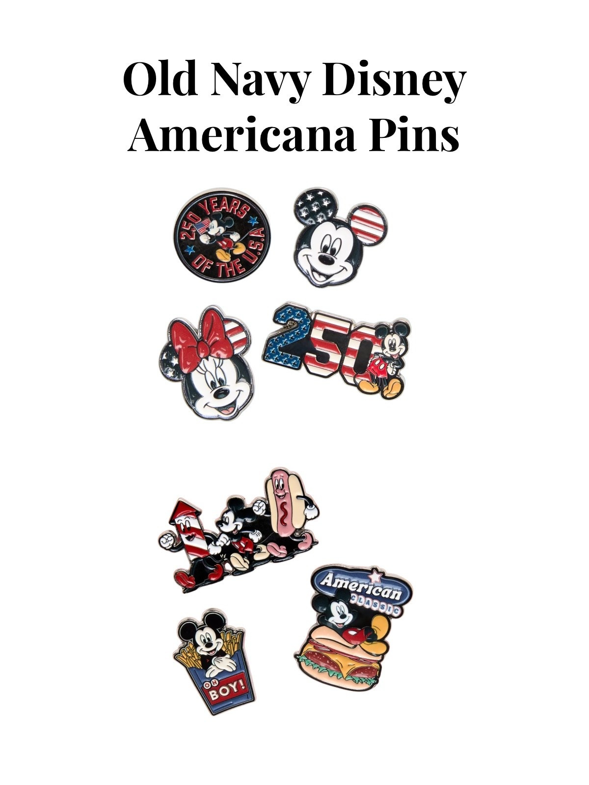 New Disney Americana pins from Old Navy 🇺🇸

#LTKSeasonal