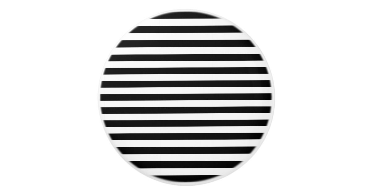 Black & White Stripes Ceramic Knob | Zazzle | Zazzle