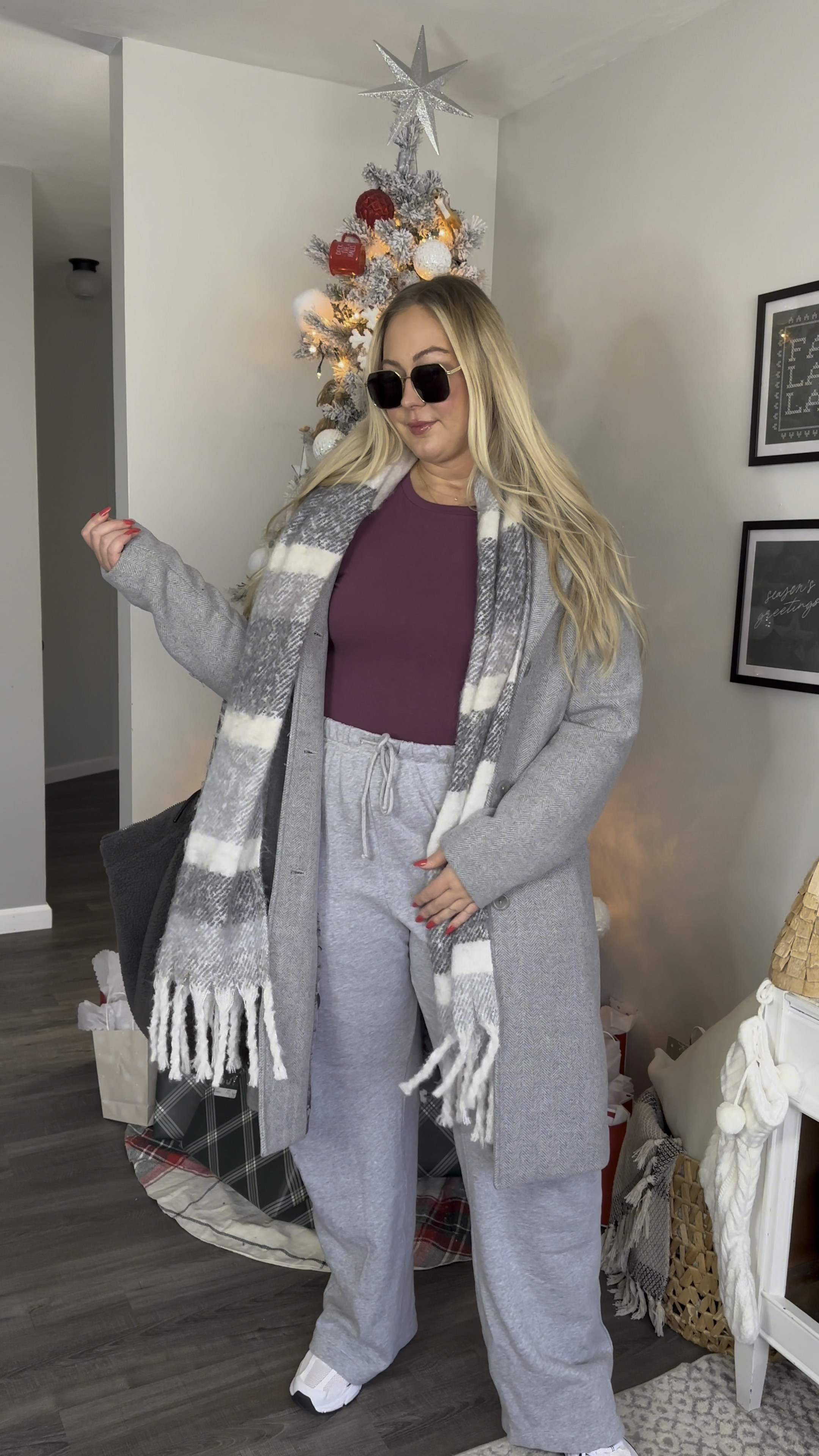 Comfy outfit of the day! 
Coat -  xl tall
Sweatpants -  xl tall
Long sleeve tee - large 

Casual holiday outfits | comfy Christmas outfit | comfy outfit | size 16 outfit 

#LTKplussize #LTKstyletip #LTKSeasonal