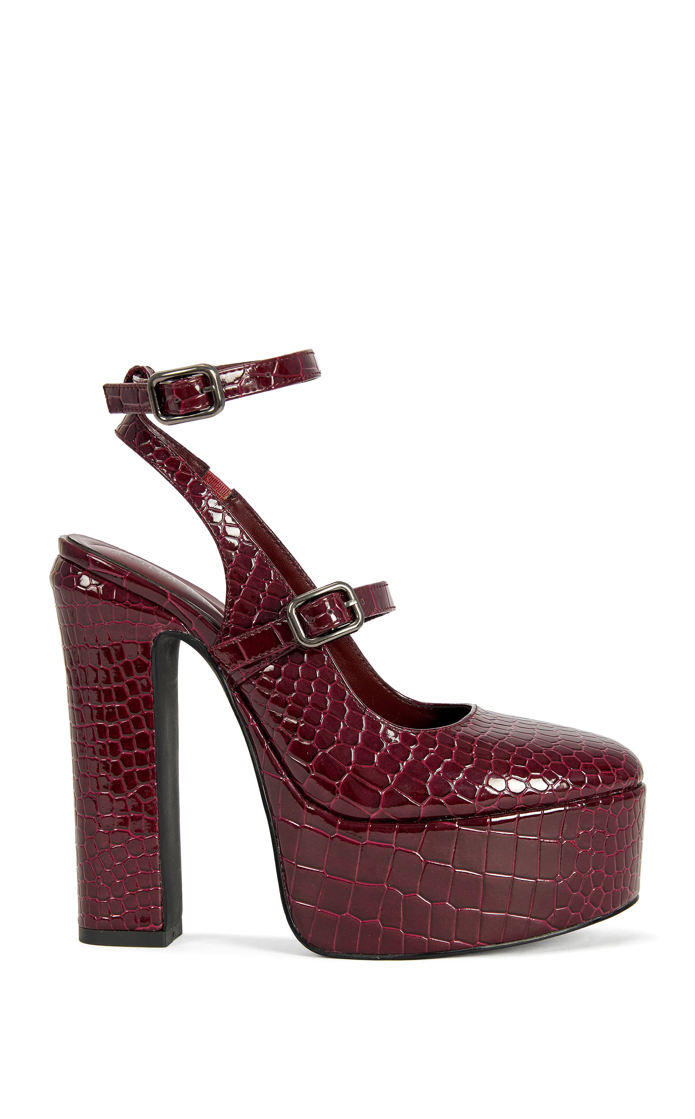 FELICIA-BURGUNDYCROC PLATFORM PUMP | Azalea Wang
