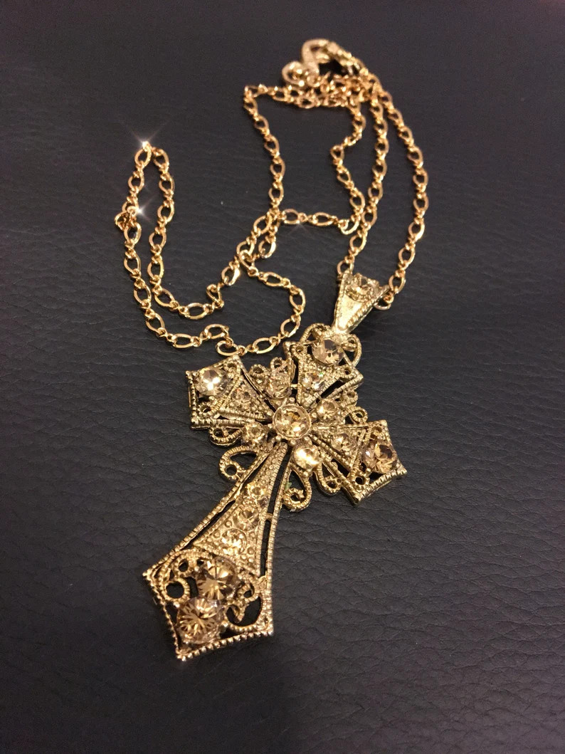 Croix fléchée dorée - Etsy France | Etsy (FR)