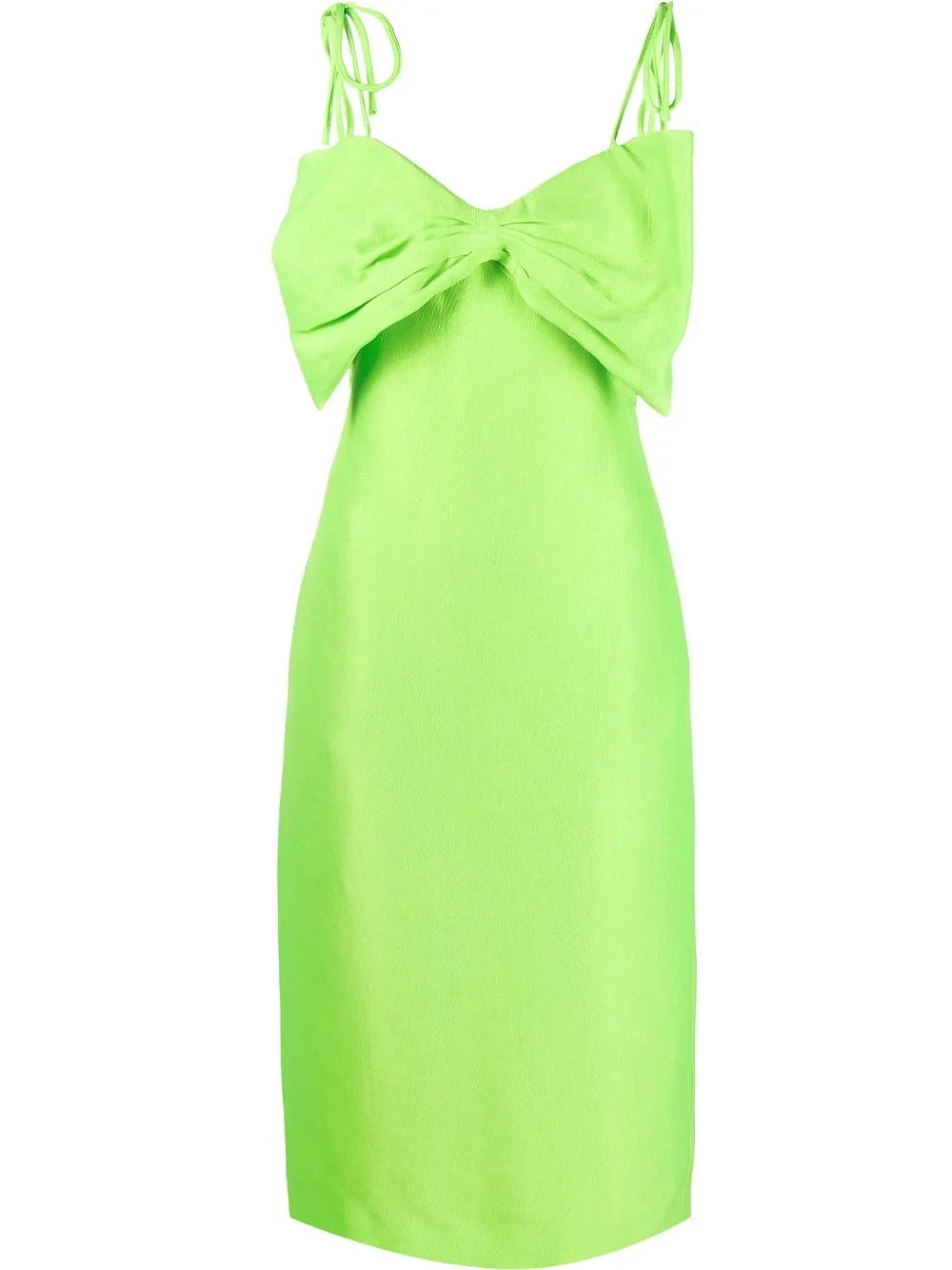 bow-front midi dress | Farfetch (US)