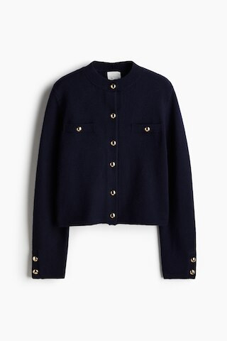 H & M - Button-Detail Cardigan - Blue | H&M (US + CA)