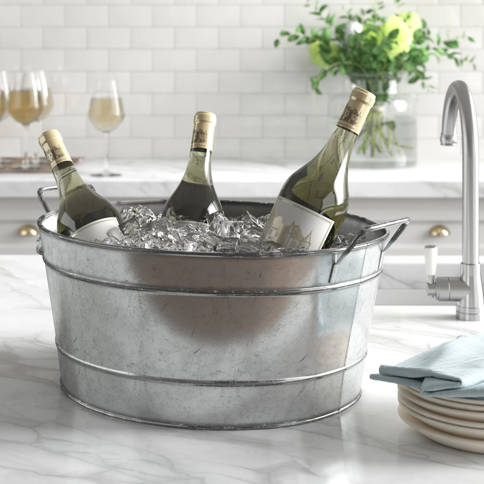 Gracie Oaks Jaimee-Lee Steel Beverage Tub & Reviews | Wayfair | Wayfair North America