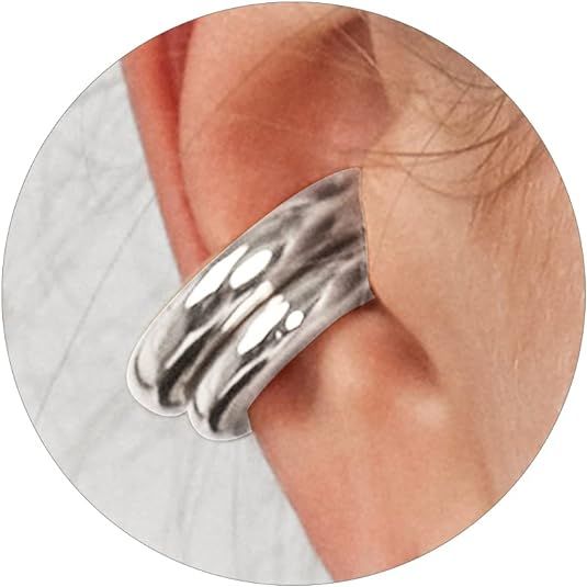 Ear Cuffs for Women Non Piercing Adjustable Clip On Earrings Ear Open Cuff Helix Wrap Ear Jewelry... | Amazon (US)
