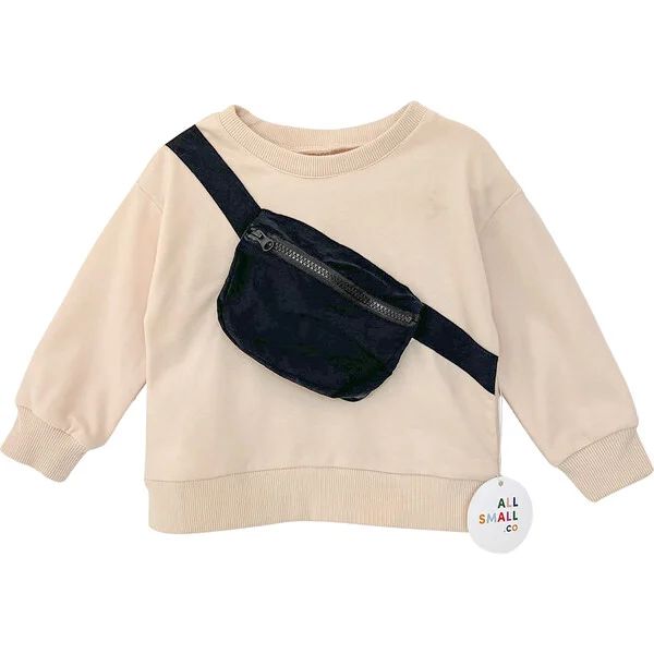 Belt Bag Sweatshirt, Cream | Maisonette