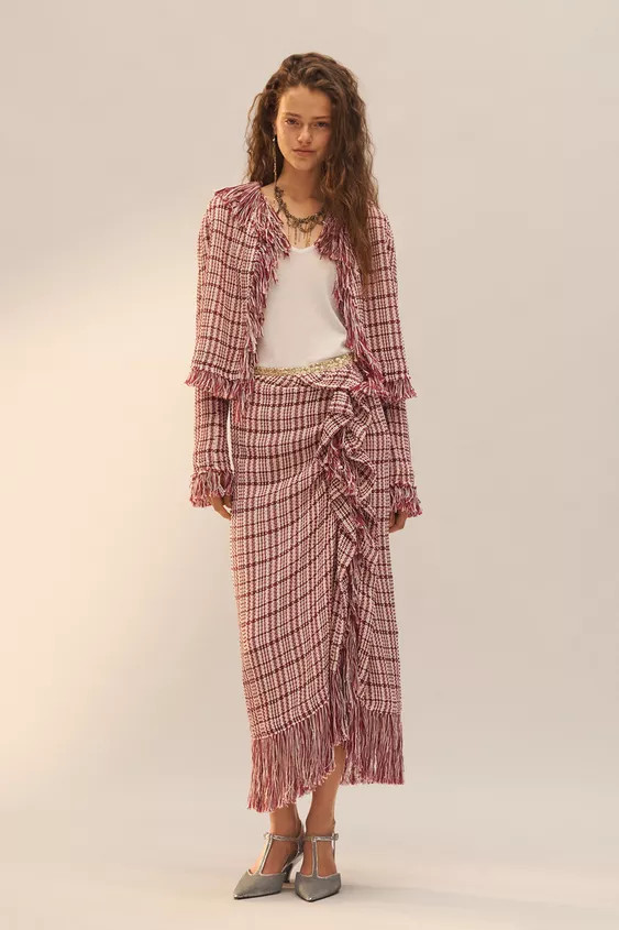 LIMITED EDITION FRINGED TEXTURED JACKET | Zara US