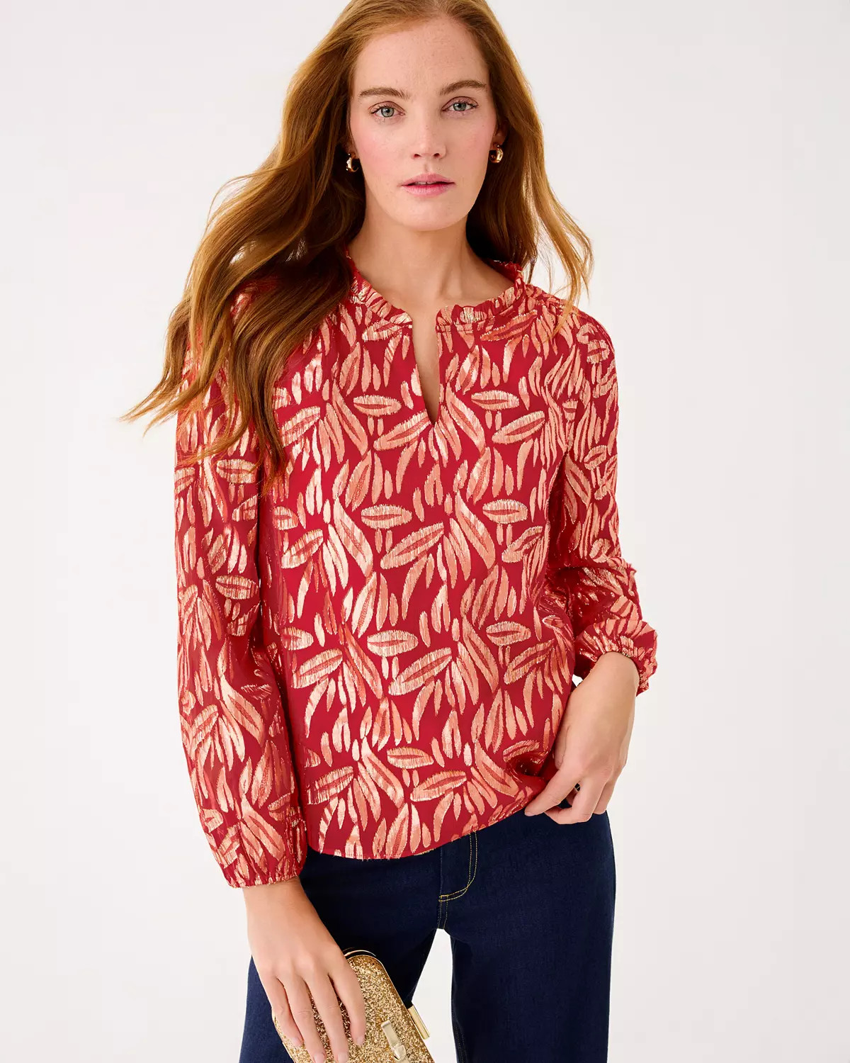 Giana Long Sleeve Silk Top | Lilly Pulitzer