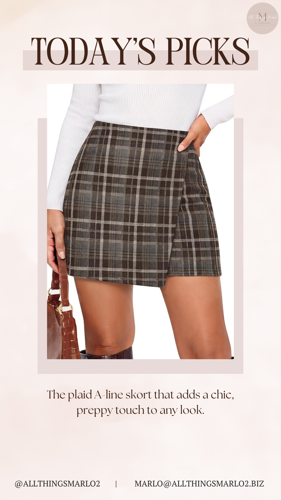 The plaid A-line skort that adds a chic, preppy touch to any look. 

 #LTKSeasonal #LTKWorkwear #LTKTravel