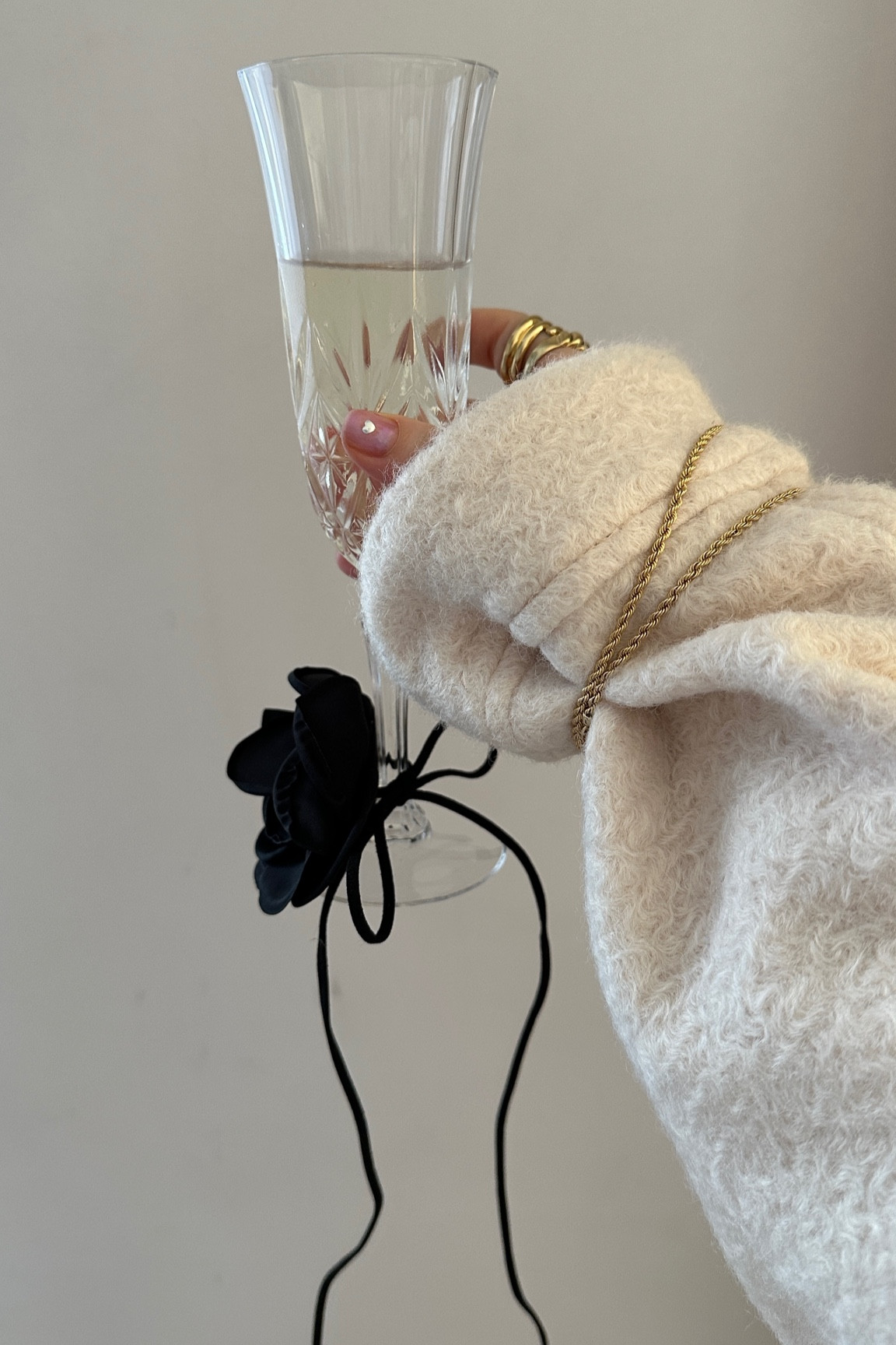 Flowers can accessorise everything… 🖤🌺
3D flower choker | Rose lariat necklace | Rope chain gold necklace | Mejuri jewellery | Borg bomber jacket | Crystal champagne glass | Rings 

#LTKspring #LTKstyletip #LTKuk