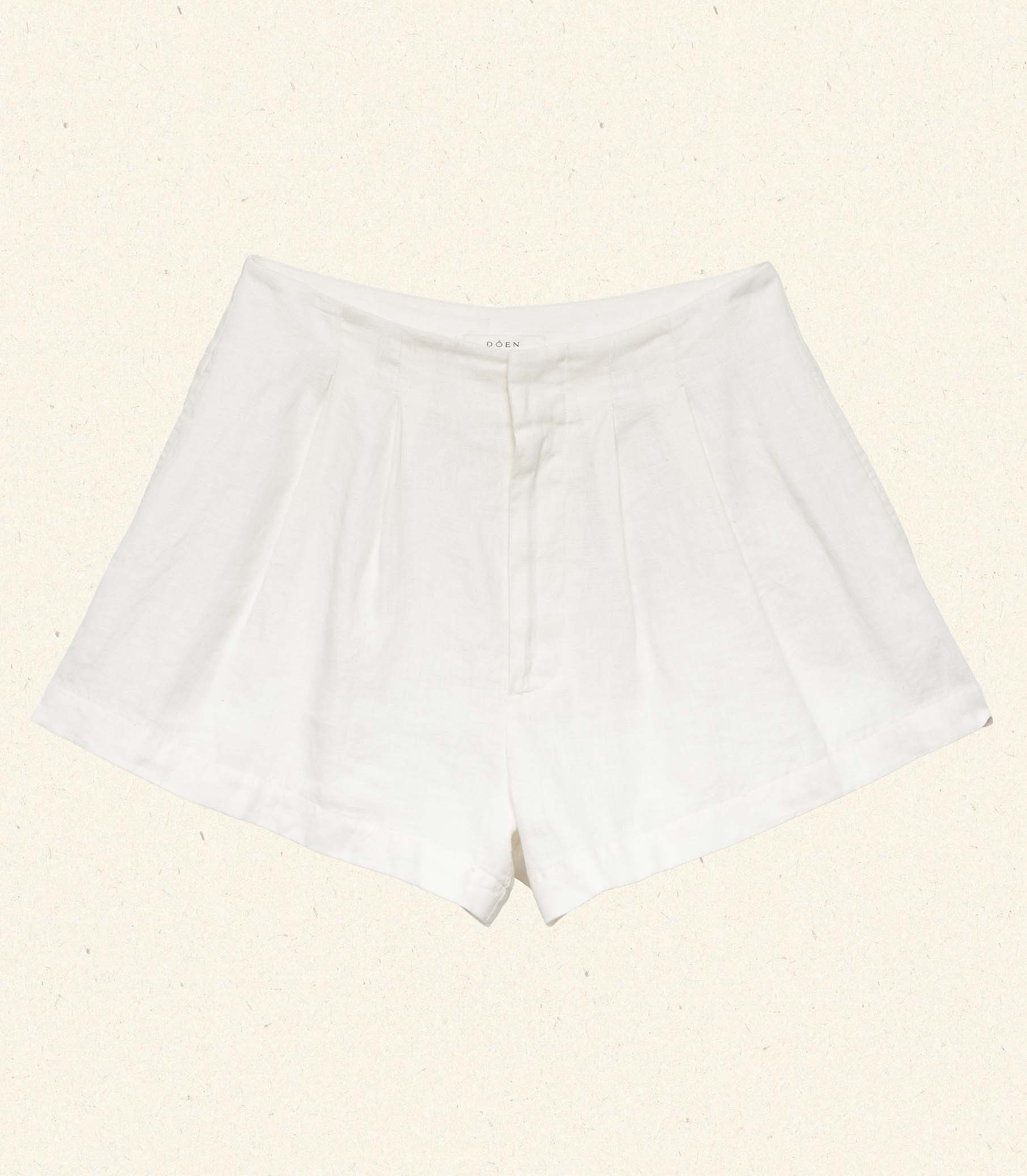 Larue Linen Short - Salt | DÔEN | DOEN