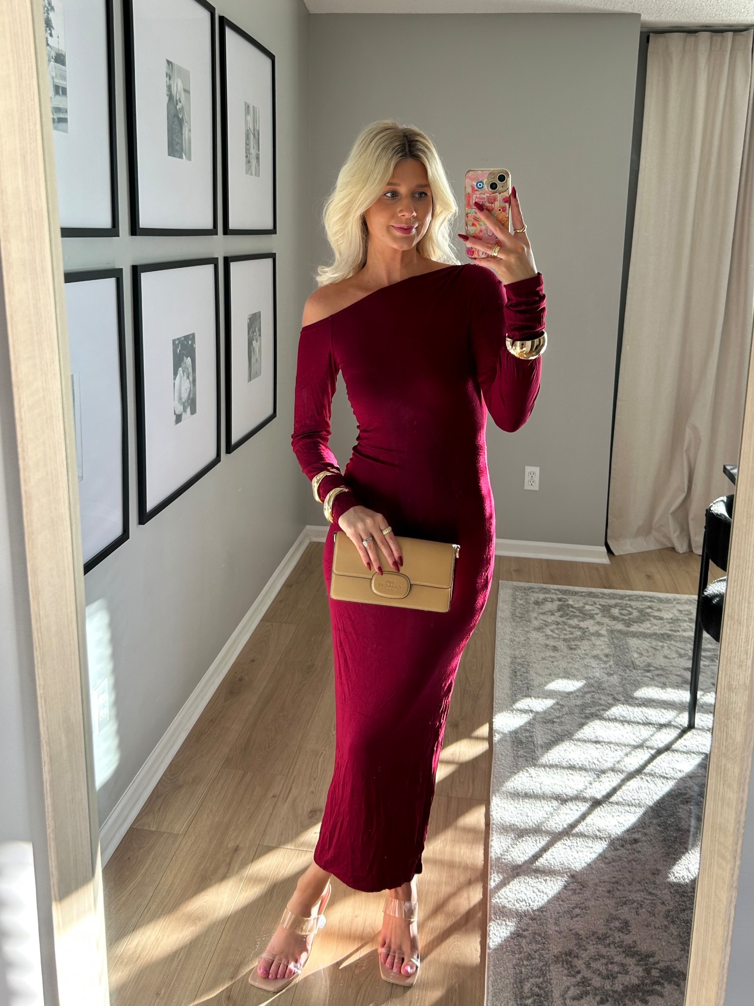 stunning burgundy dress in small 💌 great for a fall wedding, holiday event, date night. 

#LTKFindsUnder50 #LTKWedding #LTKStyleTip