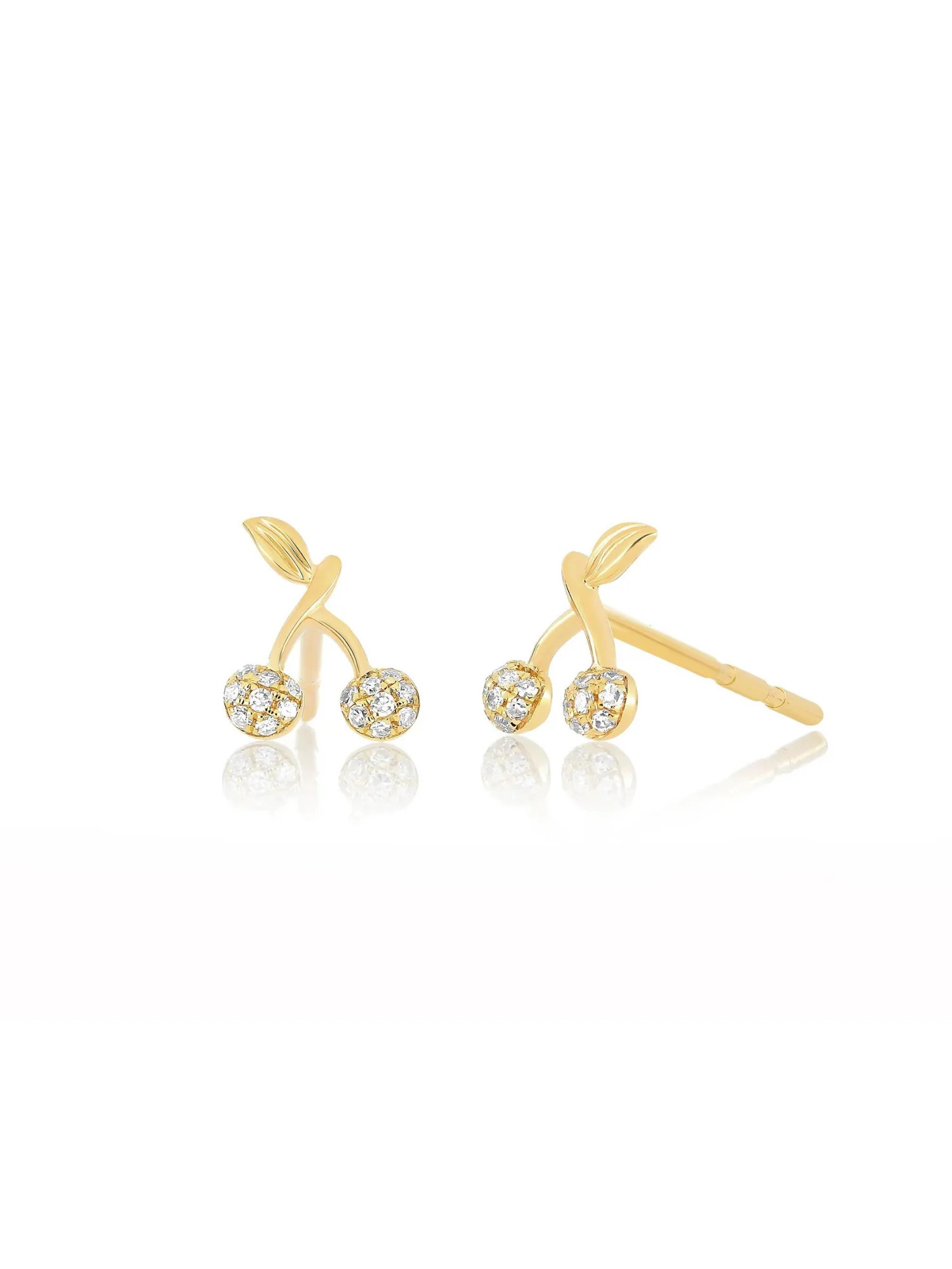 EF Collection 14k Diamond Mini Cherry Stud Earring | House of 29